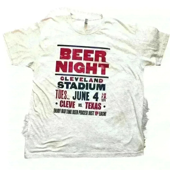 Cle Clothing Co 10 Cents Beer Night Cleveland MLB T-Shirt XXL - Picture 1 of 5